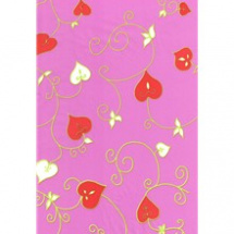 Papír Décopatch (1ks) Růžový s ornamenty srdíček (FDA489)
      
