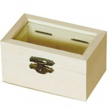 Dřevěná krabička obdélníková prosklená  9x5x5 cm (355230)
      