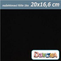 Nažehlovací fólie černá matná sametová 20x16,6cm (1ks) (DAV-16014)
      