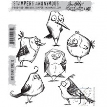 Stampers Anonymous Tim Holtz - Blázniví ptáci 6,5cm-7cm na 4,5cm-7cm (CMS212)
      
