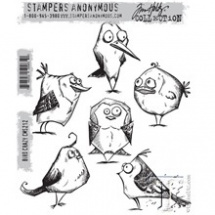 Stampers Anonymous Tim Holtz - Blázniví ptáci 6,5cm-7cm na 4,5cm-7cm (CMS212)
      