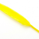 Husí pírka letky, barvená - barva žlutá 4kusy