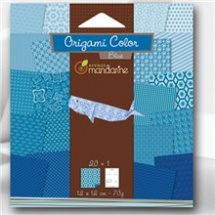 Papíry na origami 12x12cm (20ks) Modré (42685)
      