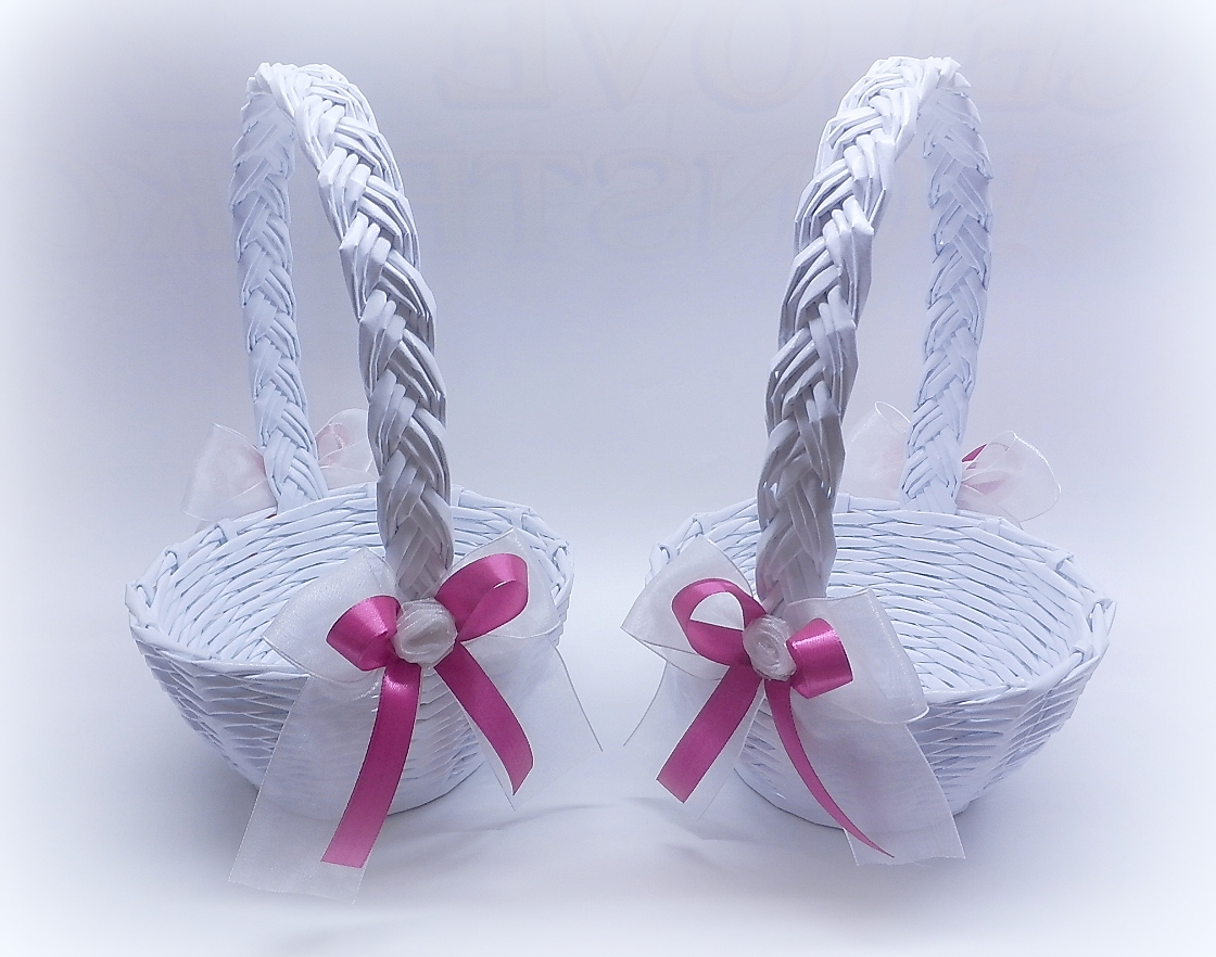 větší košíček pro družičku fuchsiová