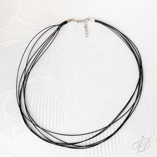 Šňůrka na přívěsek - lurex - černá (č.10)