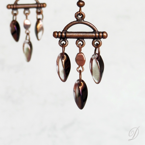 Přívěsek - Závěs mini měděný zlatohnědý (0045)