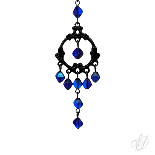 Přívěsek - Orient černé s modrou (0058P)