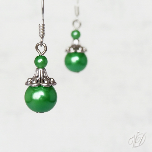 Náušnice - Zvonky mini zelené (0067)