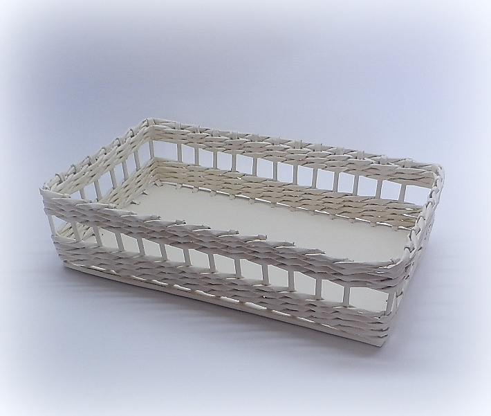 košík na vývazky v barvě ivory-krémová