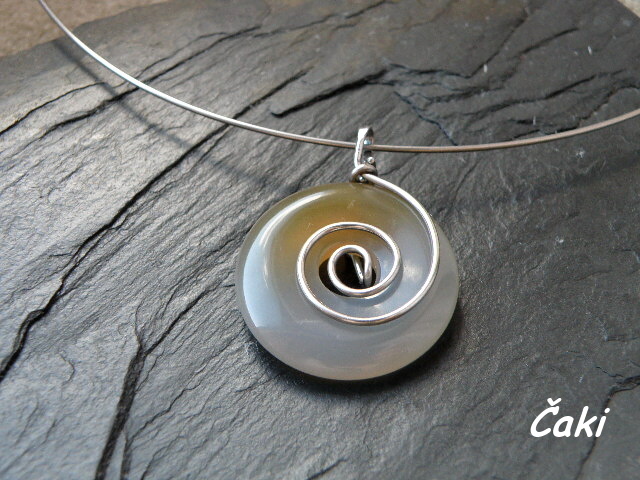 Achát v podvečer,přívěšek