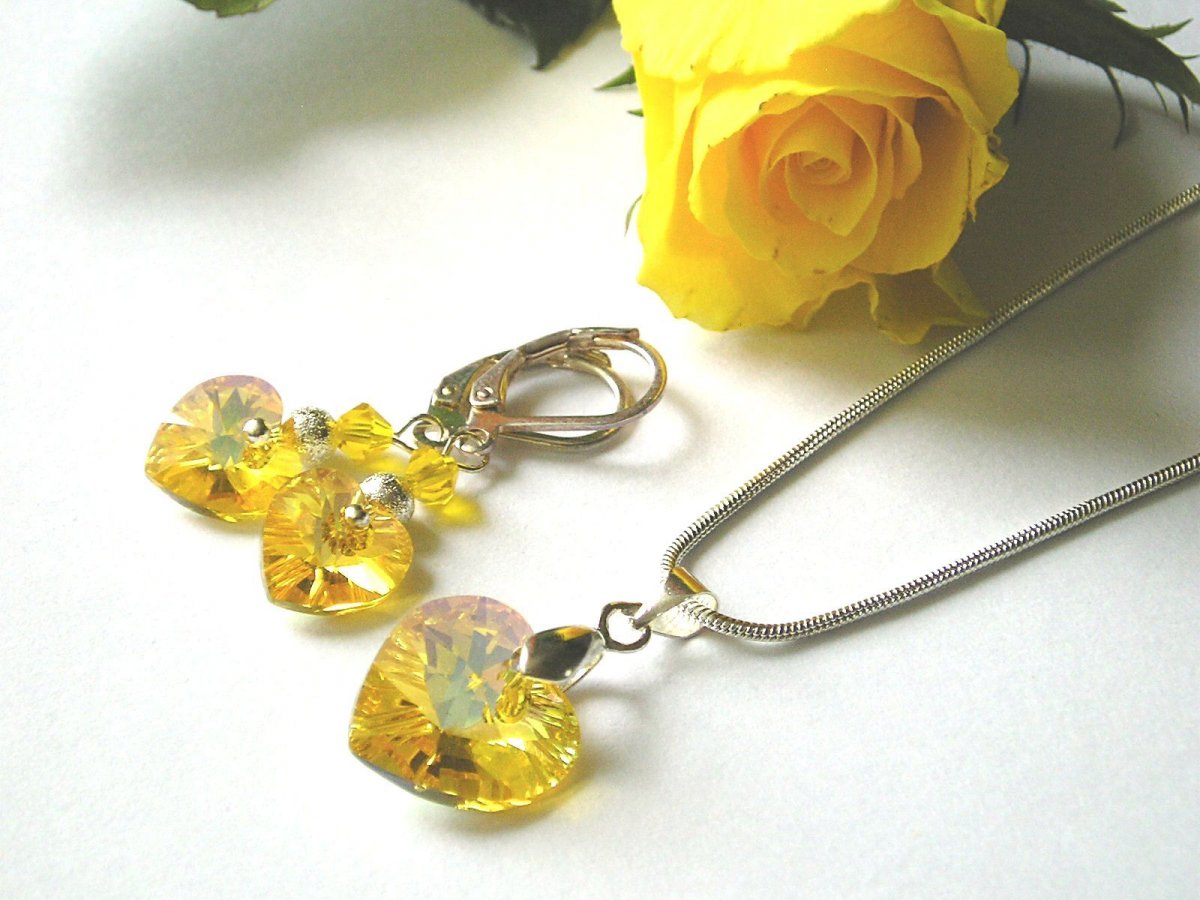 Swarovski sada Light Topaz AB..