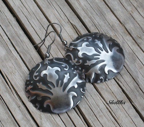 Náušnice ,,BLACK ORNAMENTS,,