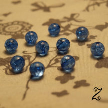 Korálky krakl, modrá královská, 8 mm (10ks)