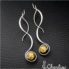 PROVLÉKACÍ SPIRÁLY-CITRÍN-tepané- hypoalergenní chirurgická ocel