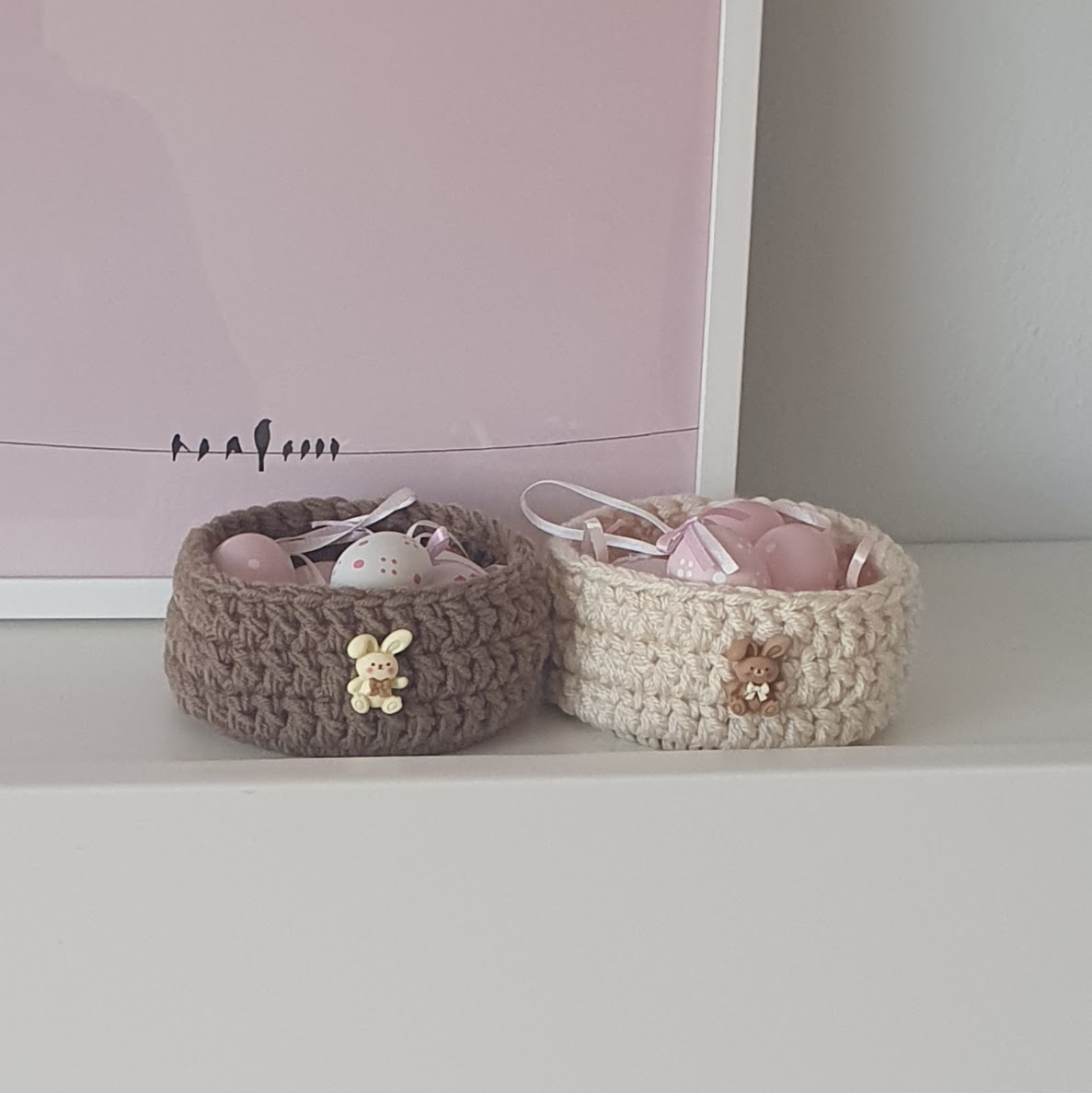 Velikonoční košíčky se zajíčkem - SET 2 ks