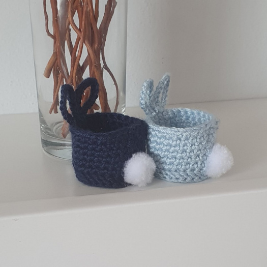 Košíčky - velikonoční zajíček modrý - set 2 ks