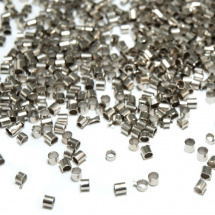Zamačkávací rokajl 2mm - 100 ks - platina