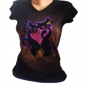Dámské tričko - "Kočičí láska" /vel. M