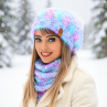 Souprava čepice a nákrčníku / merino 2673