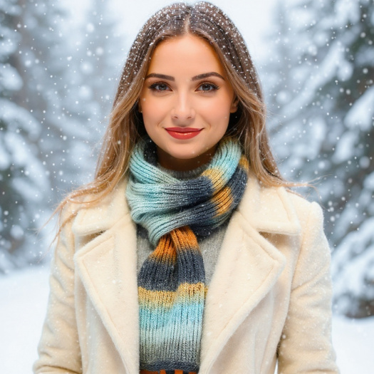 Pletená vlněná šála 2689