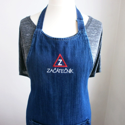 Zástěra "ZAČÁTEČNÍK" riflová