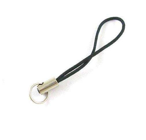 Závěs na mobil s kroužkem - černý - 5 ks