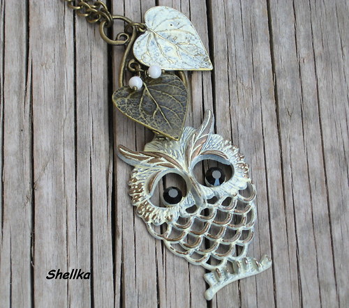 Náhrdelník ,,SNĚŽNÁ SOVA,,