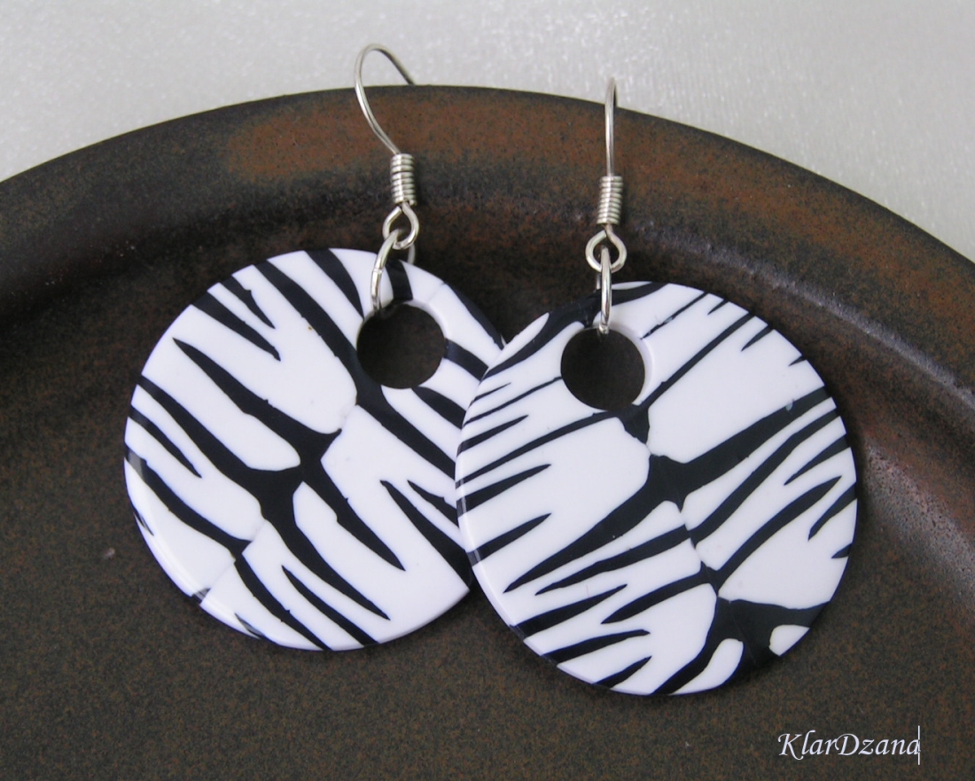 Náušnice Zebra kolečka