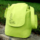 Kabelka a batůžek 2v1 - Zelenkavý