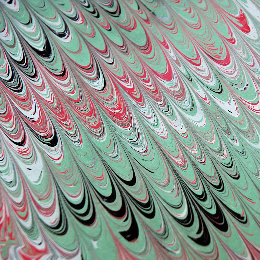 Zeleno-růžovo-černé vlny