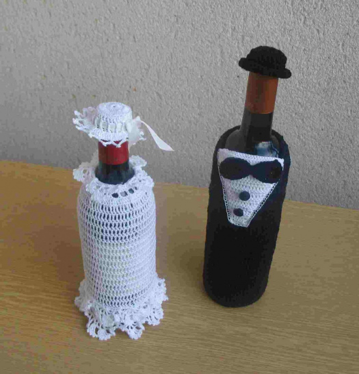 Ozdoby na lahve-ženich a nevěsta