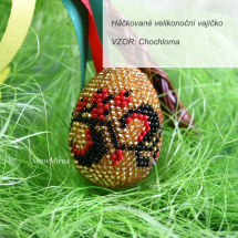 Háčkované vajíčko VZOR - Chochloma