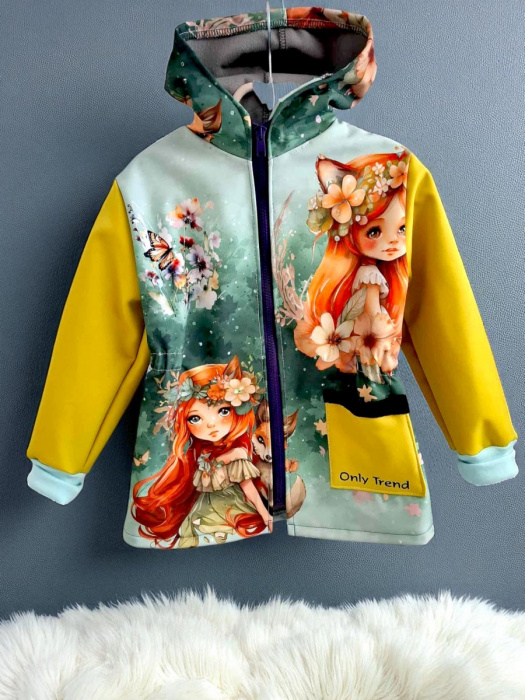 Dětský softshellový kabátek parka Víla
