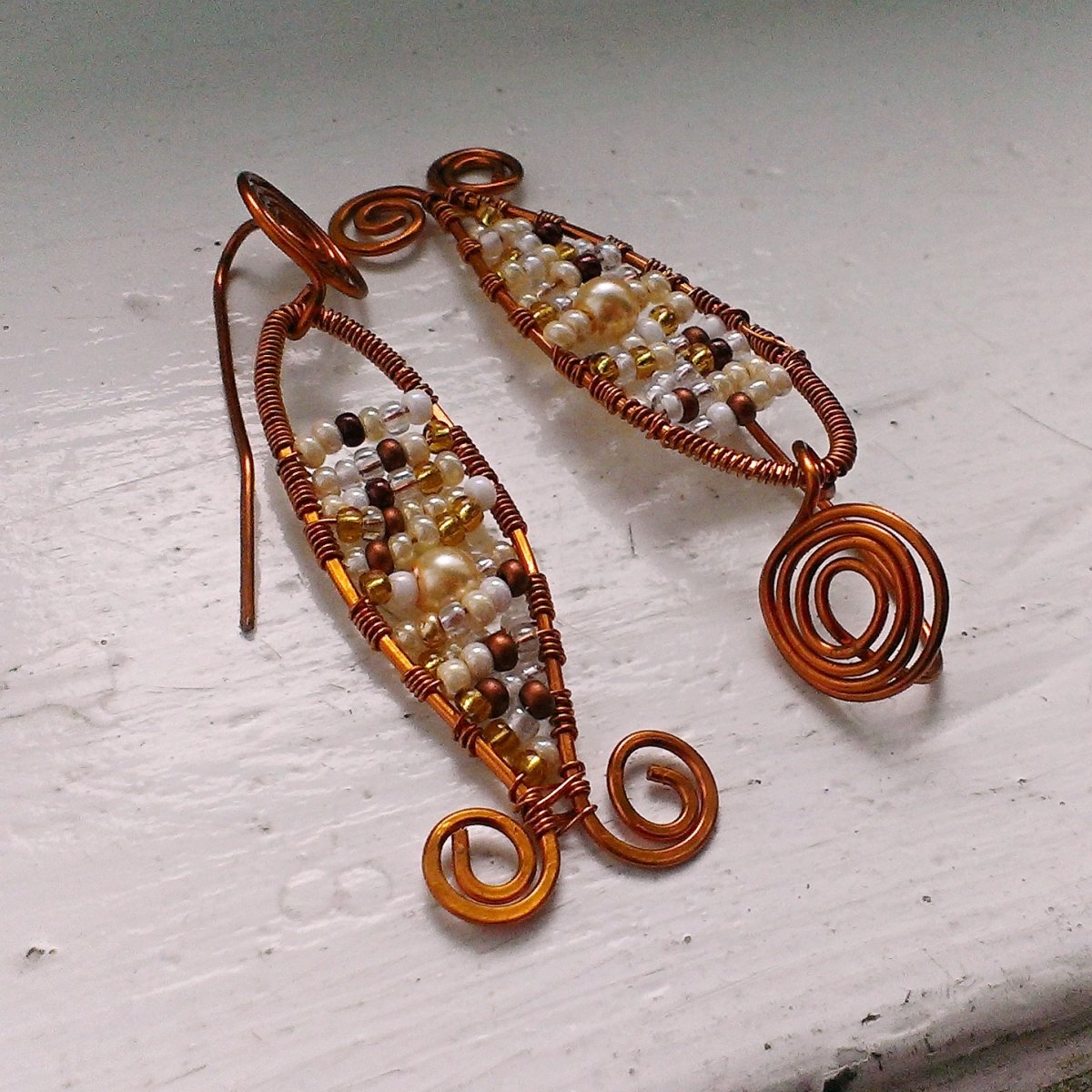 Náušnice Měděné rybky