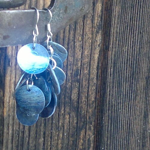 Perleťové náušničky - třpyt oceánu