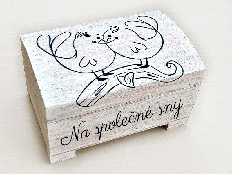 svatební truhlička - pokladnička na pevné uzavření