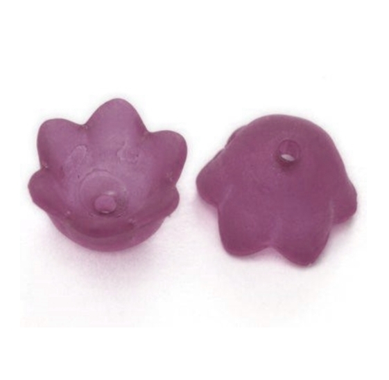 Zvonek 10x6 mm - 5 ks - fialový