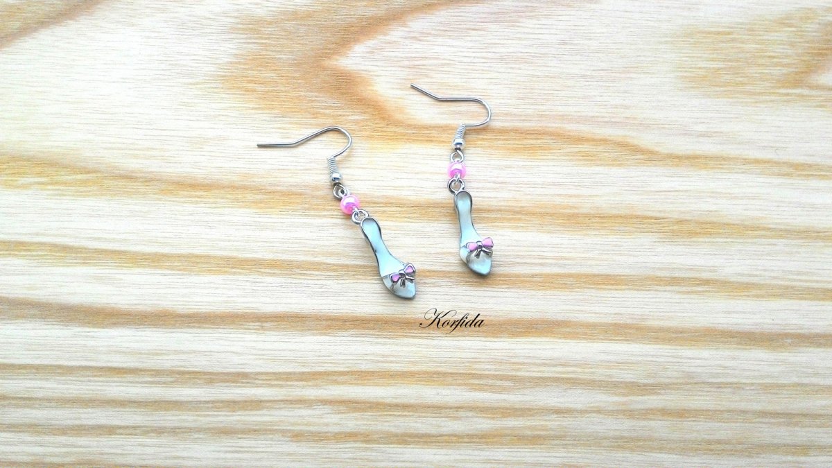 Náušnice střevíčky bílé (717/16)