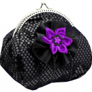 Společenská kabelka černo fialová , dámská kabelka 089