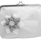 Stříbrná svatební kabelka pro nevěstu 14141