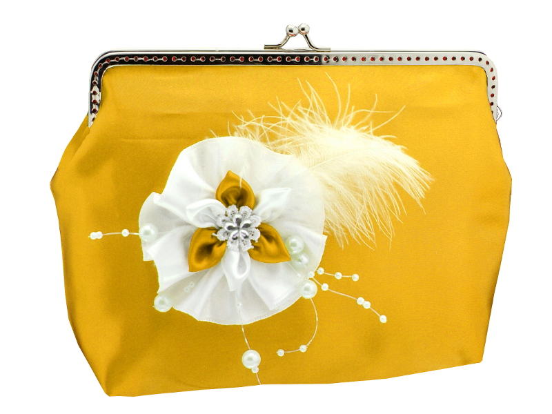 Dámská společenská kabelka žlutá 1185
